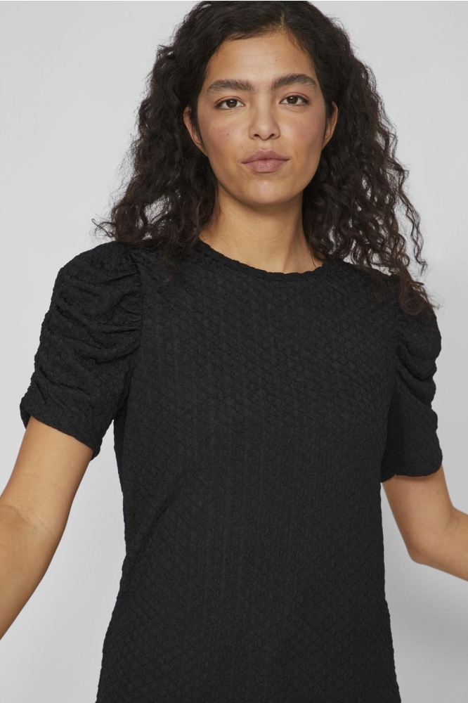 VIANINE S/S PUFF SLEEVE TOP - NOOS 14089479 Black Beauty